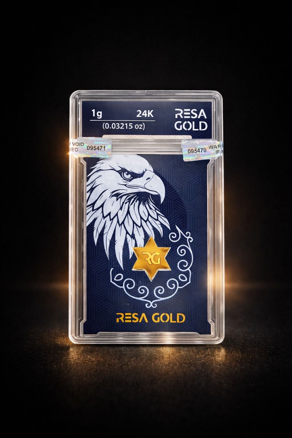 2025 Minted 1g 24K Solid Gold Star Coin