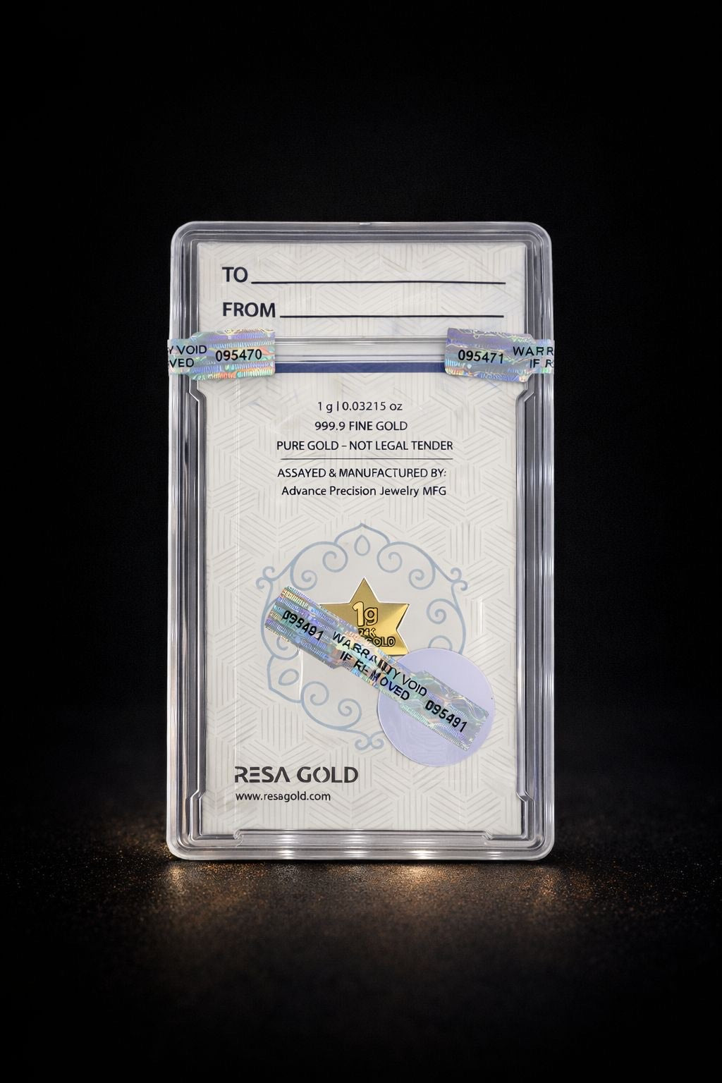 2025 Minted 1g 24K Solid Gold Star Coin