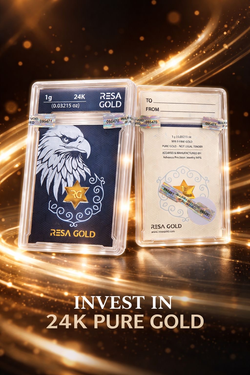 2025 Minted 1g 24K Solid Gold Star Coin